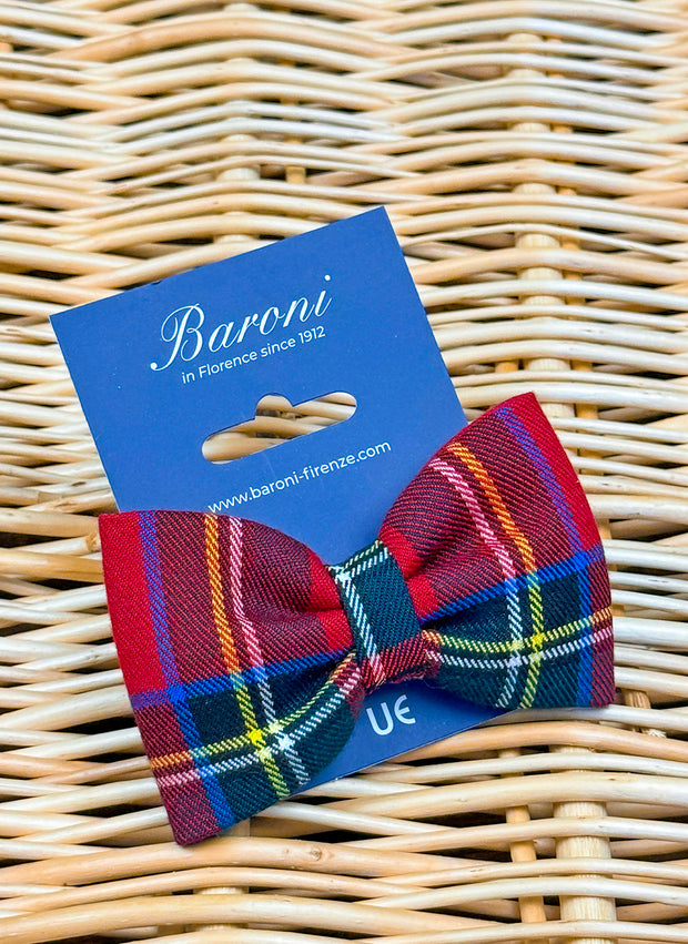 Tartan Big Bow Clip