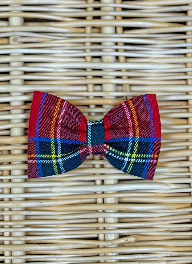 Tartan Big Bow Clip