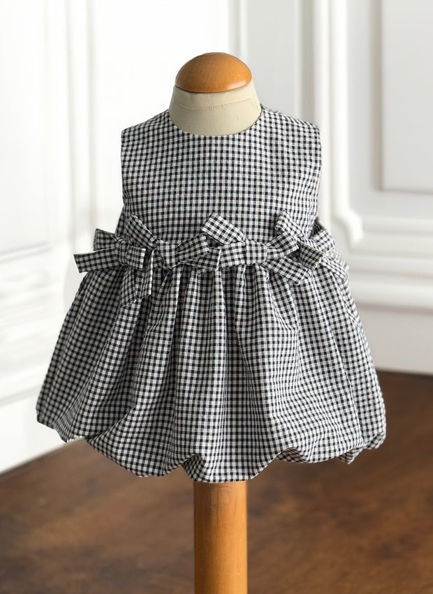 Checkered Balloon Dress