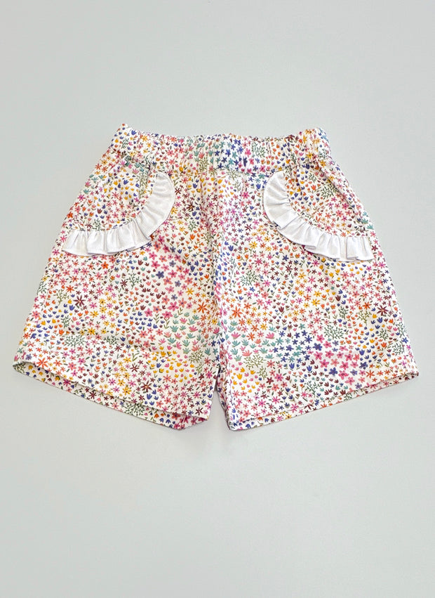 Multicolor Flowers Girly Shorts