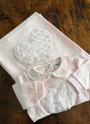 Tutina in Jersey Con Cuore in Pizzo