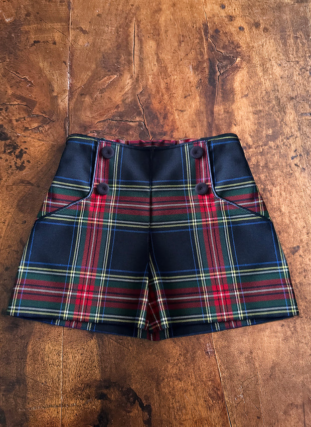 Tartan shorts for girl
