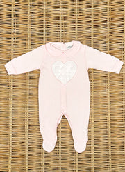Tutina in Jersey Con Cuore in Pizzo