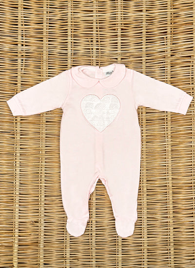 Tutina in Jersey Con Cuore in Pizzo