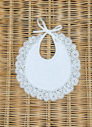 Terry Bib with Valencienne Lace