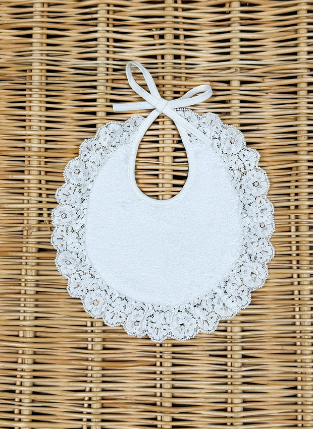 Terry Bib with Valencienne Lace