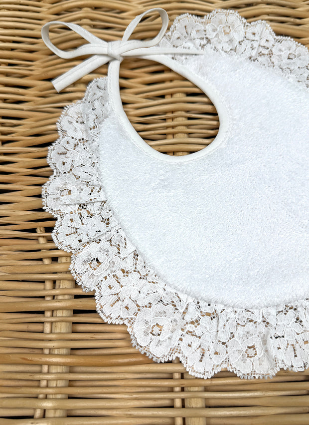 Terry Bib with Valencienne Lace