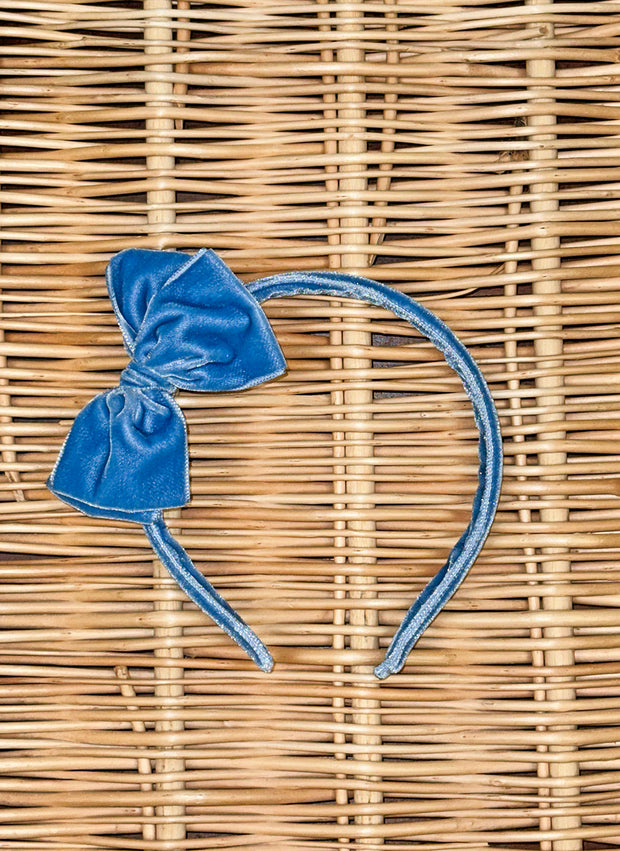Velvet Hairband Light Blue