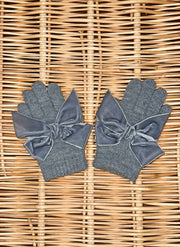 GLOVES WITH VELVET BOW