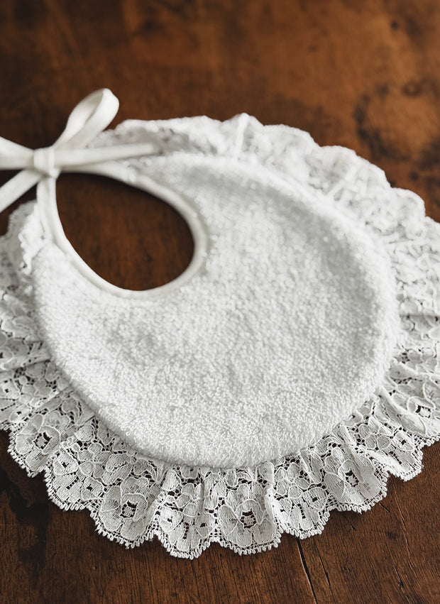 Terry Bib with Valencienne Lace