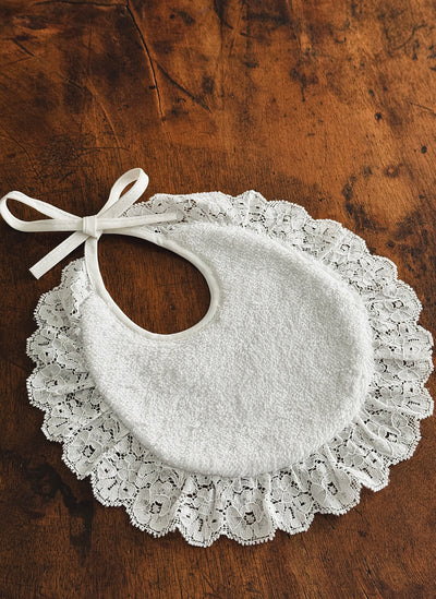 Terry Bib with Valencienne Lace