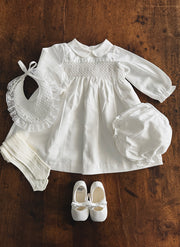 Dress with smock for baby girls