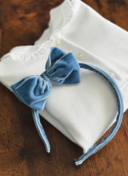 Velvet Hairband Light Blue