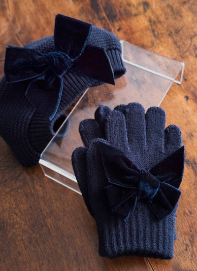 Guanti con fiocco 