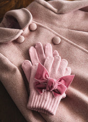 GLOVES WITH VELVET BOW