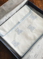 LENZUOLINO CON APPLICAZIONE ORSETTI ROSA