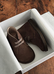 CLARK SUEDE SHOES (EU 20-34) - BROWN