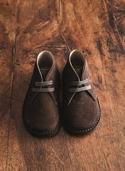 brown clarks suede shoes for children 
