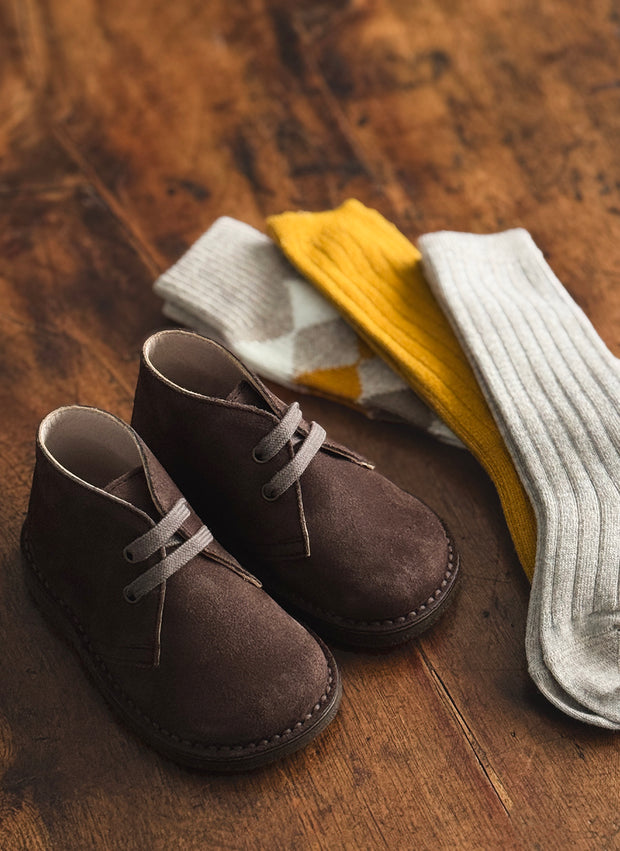 CLARK SUEDE SHOES (EU 20-34) - BROWN