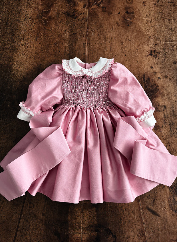Celebration Smock Dress For Girl- Long Sleeves