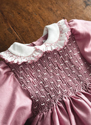 Celebration Smock Dress For Girl- Long Sleeves