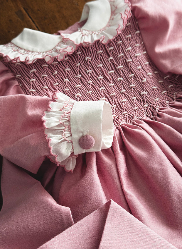 Celebration Smock Dress For Girl- Long Sleeves