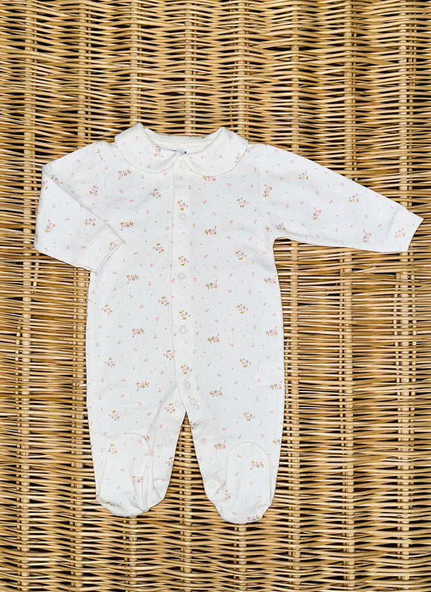 Jersey Sleepsuit For Newborn - Little Flowers