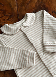 Jersey Sleepsuit For Newborn - Stripes