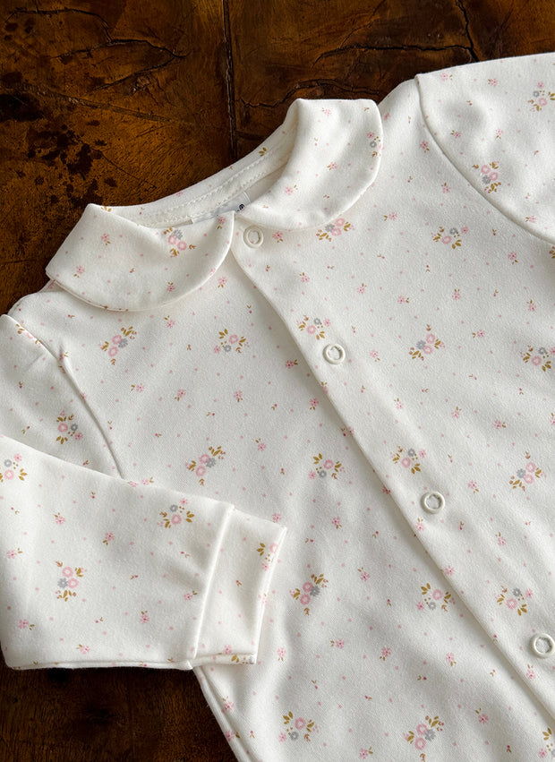 floral jersey sleepsuit 