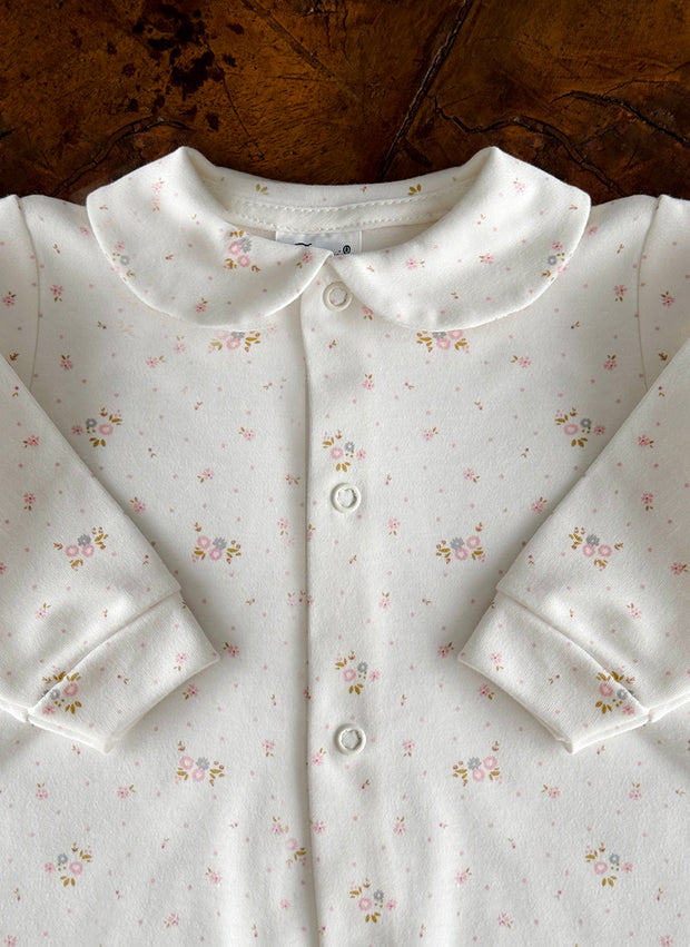 Jersey Sleepsuit For Newborn - Little Flowers