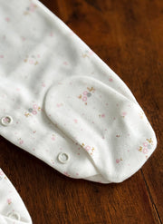 Jersey Sleepsuit For Newborn - Little Flowers