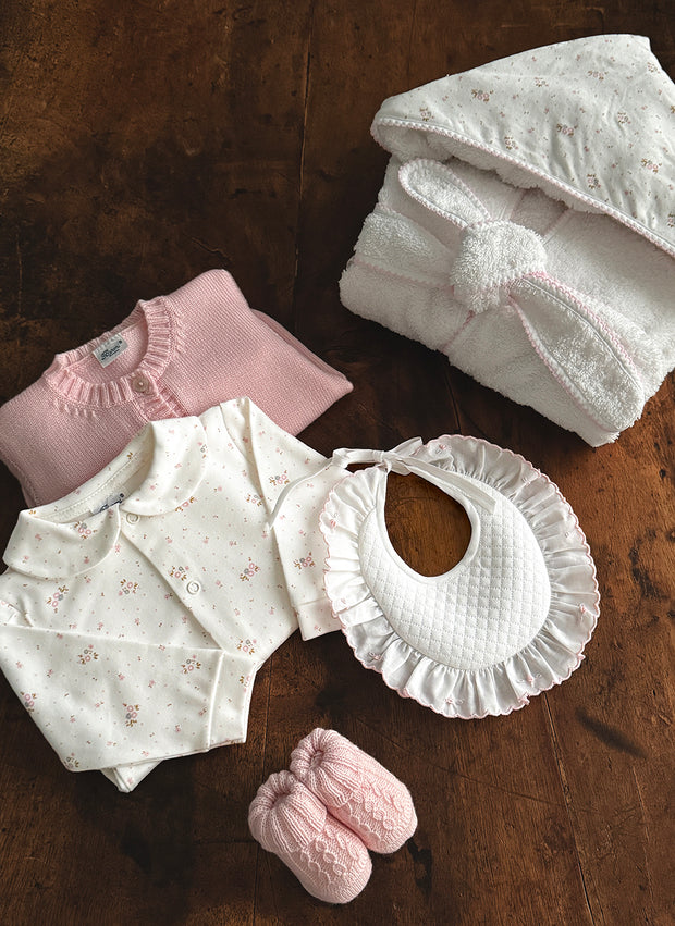 Jersey Sleepsuit For Newborn - Little Flowers