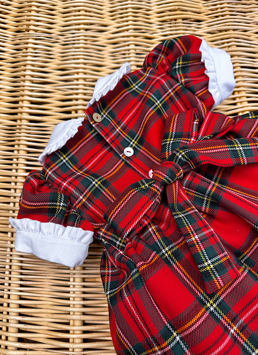 Hand Smock Tartan Dress Baroni Firenze Hand Smock Tartan Dress Baroni Firenze