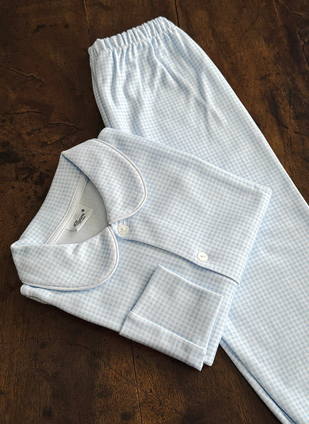 Pigiamino in cotone a quadretti per bimbo