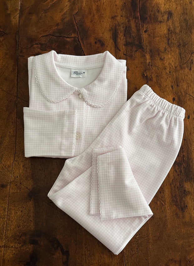 Checkered Cotton PJ - Girls