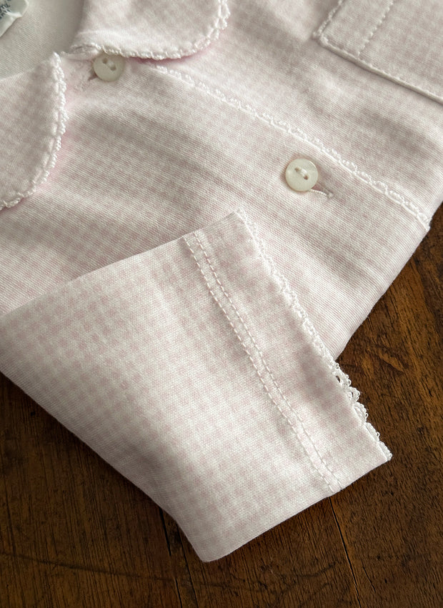 Checkered Cotton PJ - Girls