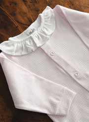 checkered sleepsuit for baby girl