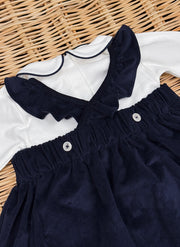 Abito Velluto a Costine con Smock