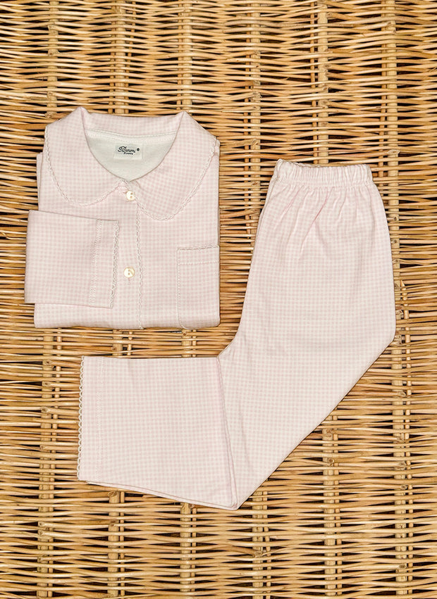 checked pink pj for girl