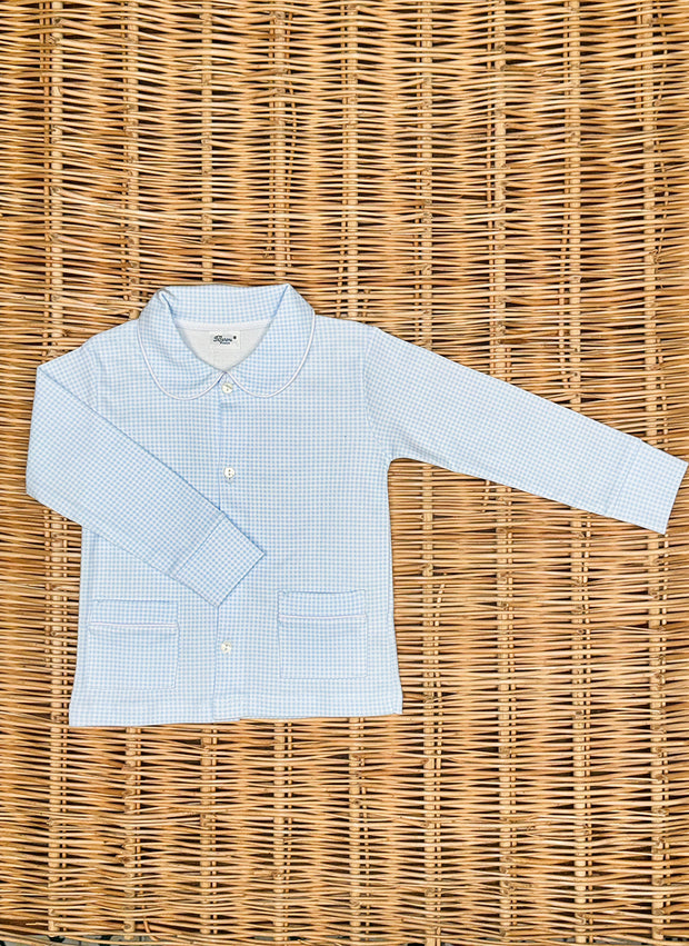 Pigiamino in cotone a quadretti per bimbo