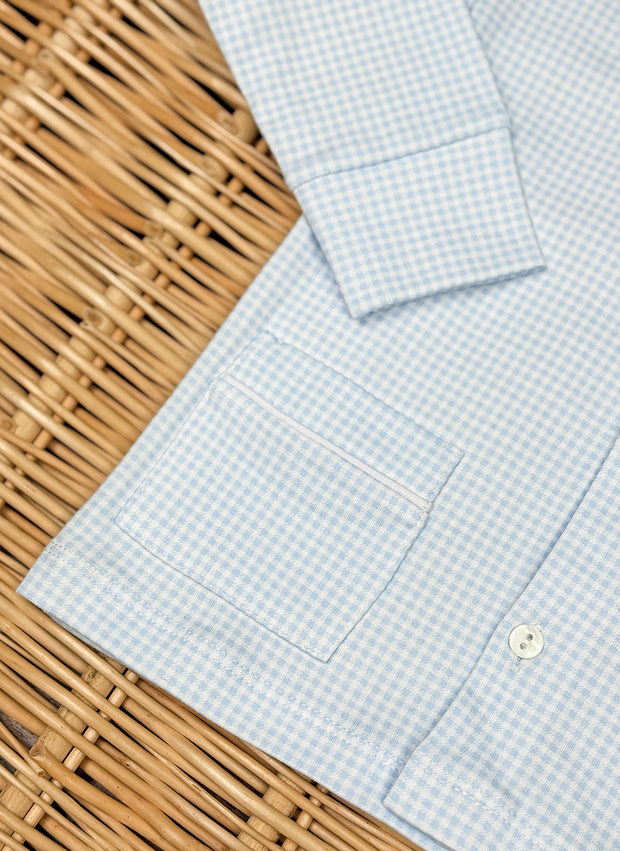 Pigiamino in cotone a quadretti per bimbo