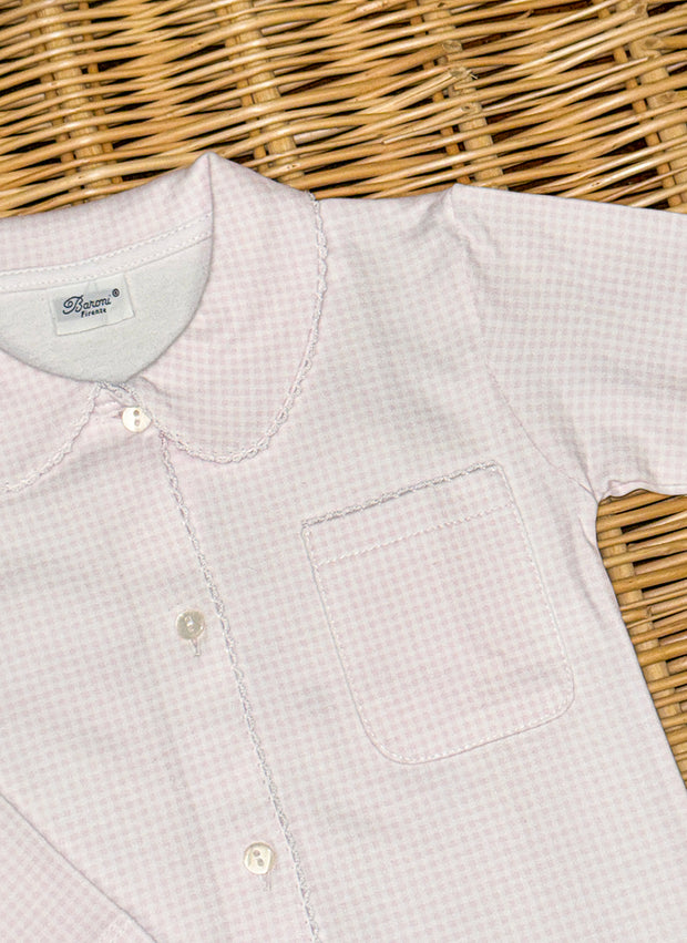 Checkered Cotton PJ - Girls