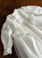 Silk Christening Dress with Smock - Short