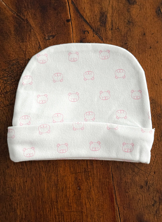 Cappellino Nascita Jersey Con Orsetti