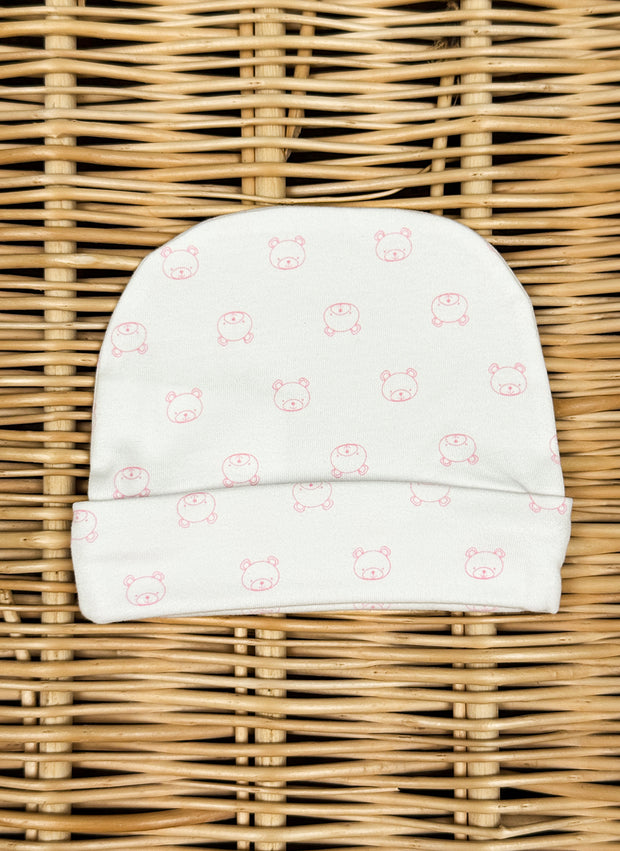 Cappellino Nascita Jersey Con Orsetti