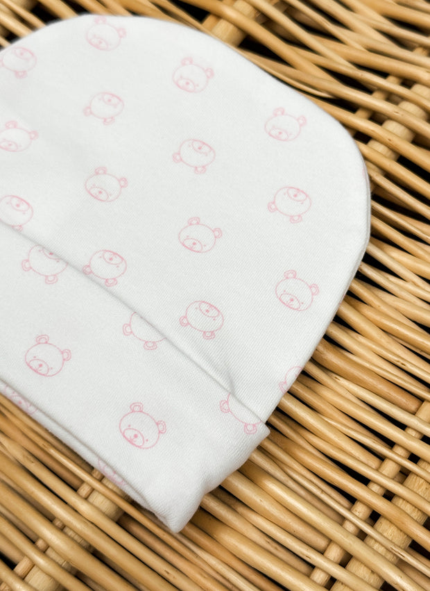 Cappellino Nascita Jersey Con Orsetti
