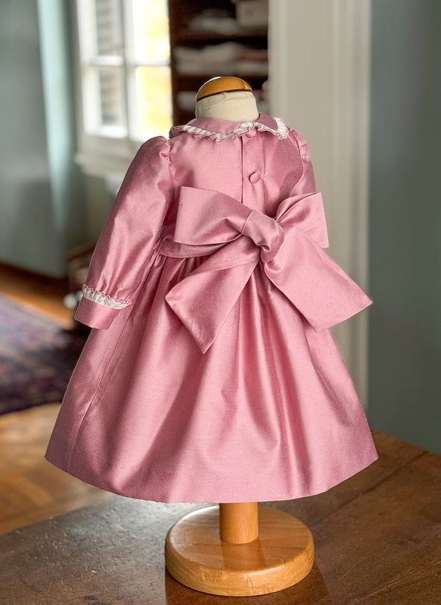 Celebration Dress for Girl With Smock - Handmade