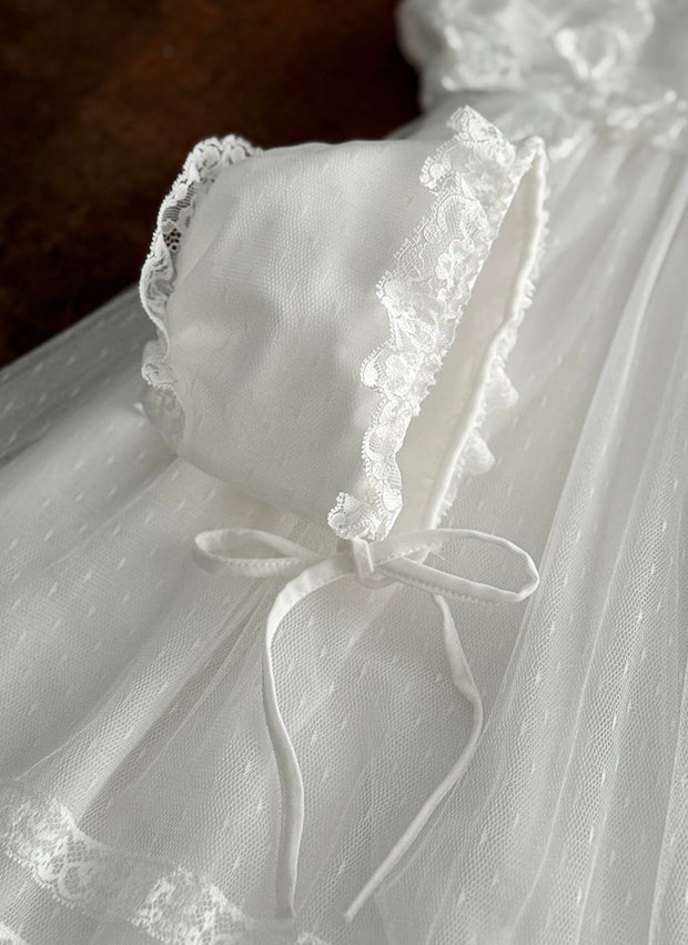 Lace Dotted Christening/Presentation Dress