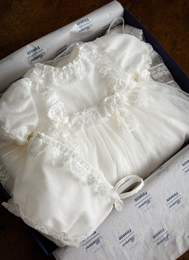 Lace Dotted Christening/Presentation Dress