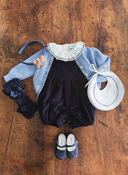 Scallop Bodysuit - Blue